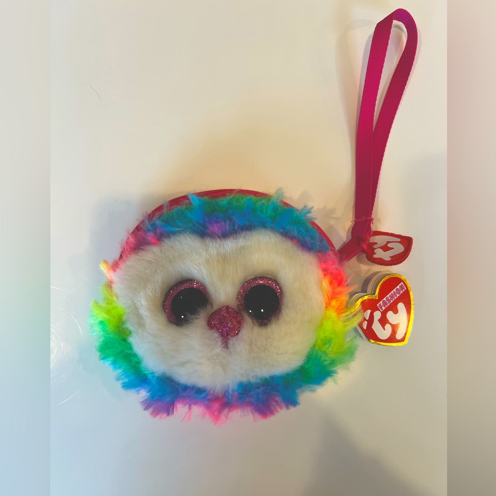 Ty Rainbow Owl Wristlet NWT